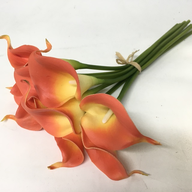 FLOWER, Mini Calla Lily Bouquet - Orange 30cm